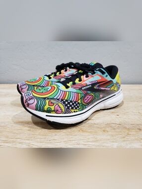 BROOKS Women's Ghost 15 Pride Forever Running Shoes (9.5M) Multi-Colored